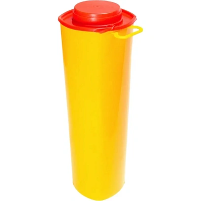 Емкость-контейнер д/сбора ост.инстр.с иглосъем.Б Жел.1,5л.55шт/уп.,СЗПИ