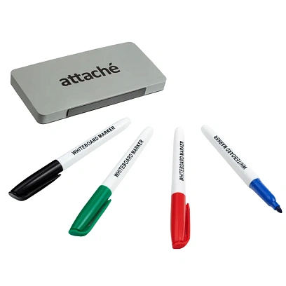 Набор принадлежностей для магнитно-маркерных досок Attache(губка,4 маркера)