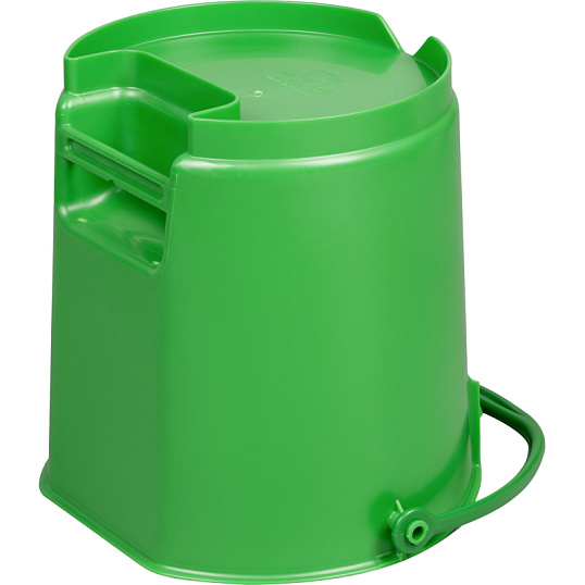 Ведро FBK 9л противоударное с армир пластик ручкой зеленое 80102-5