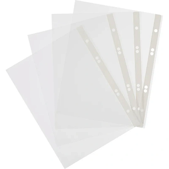 Файл-вкладыш А5 , 30 мкм 100шт./уп. с боков.перфор. Россия