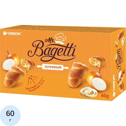 Печенье  MR. BAGETTI ONION затяжное, 60г