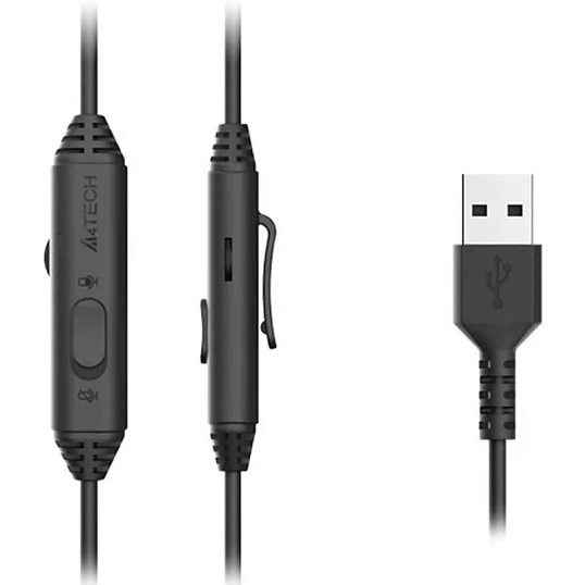 Гарнитура A4Tech Fstyler (FH100U (STONE BLACK)) черный 2м накладные USB