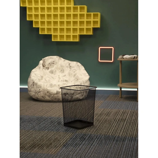 Корзина для мусора Luscan 17 л металл черная