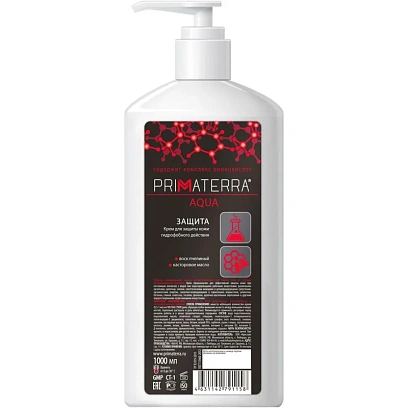 Крем Primaterra AQUA защитный для рук гидрофобный 1000 мл