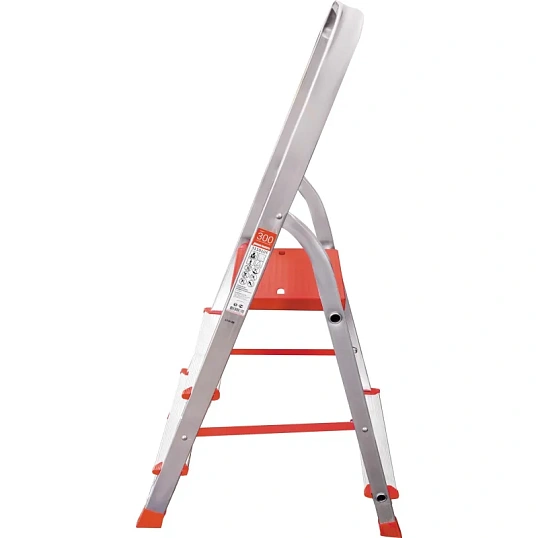 Стремянка алюминиевая усиленная 225 кг 3 ступени, Новая Высота  3110103