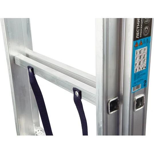 Лестница трехсекционная алюминиевая 3х7 ступеней TOPFORT