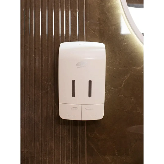 Дозатор для жидкого мыла Luscan Professional Etalon 2x550мл белый