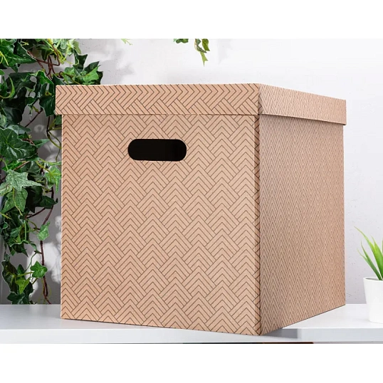 Короб для хранения Attache Графит 390х320х290 усилен.дно ККД-1,бурый,3шт/уп