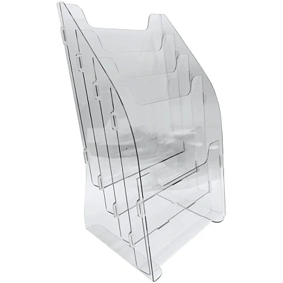 Подставка настольная вертик. Attache А5 на 4 отд. под буклеты, пэт БП 40453