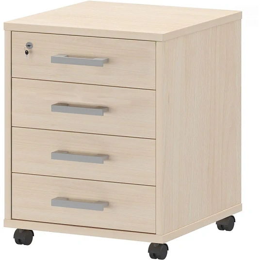 Тумба PT Арго . подкатная 4 ящика АТЛ-04 бук