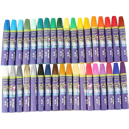 Пастель масляная M&G, 6-гран, 36 цветов в наборе