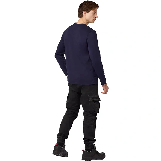 Футболка (160 г.) с длинным рукавом т.-син.(M)