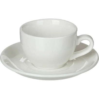 Кофейная пара Chan Wave Classic Шоко, фарфор, белый, 90мл, фк 875