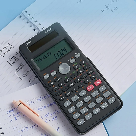 Калькулятор научный Deli ED300SR-2,10+2р,300ф,2ст,172,6х82,7,дв пит,т.сер