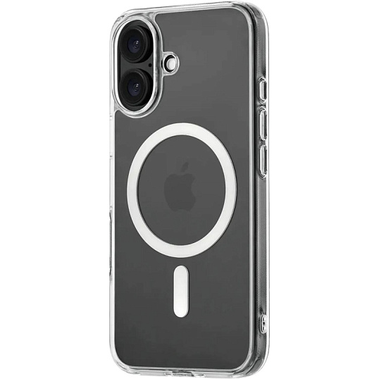 Чехол uBear Real Mag Case,защитн,iPhone 16, усил.прозр.(CS395TT61RL-I24M)