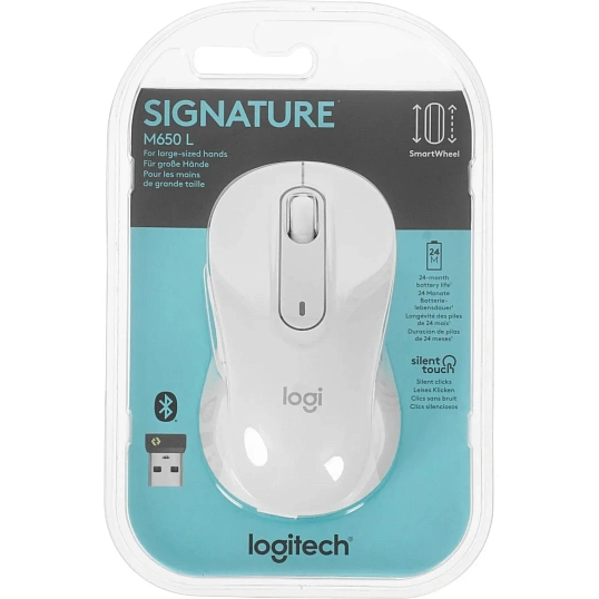 Мышь компьютерная Logitech Signature M650L OFF-WHITE-BT-M650 L (910-006238)