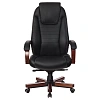 Кресло VB_Бюрократ T-9923WALNUT/BLACK кожа черный, дерево