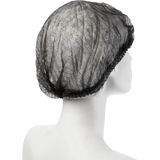 Шапочка Шарлотта неткан. черная, пл 12г 48 см Комус, 100шт/уп