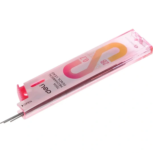 Стержень микрографический Deli 0,7 мм 2B,упаковка в ассортименте,20 шт