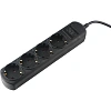 Удлинитель Power Cube 1,5м, 4р, без выкл., 10А черн. (PC-1B-1,5M)