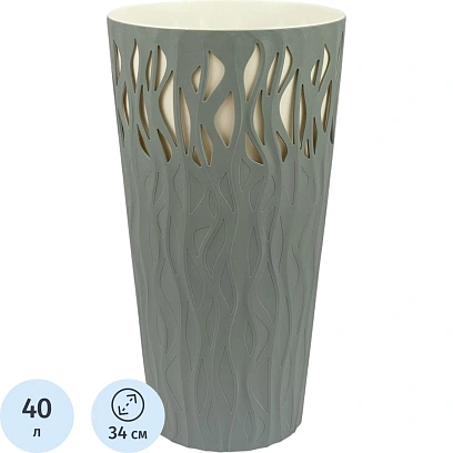 Горшок д/цветов InGreen Winds D 40 л с дренаж вставкой,туман IG652210025