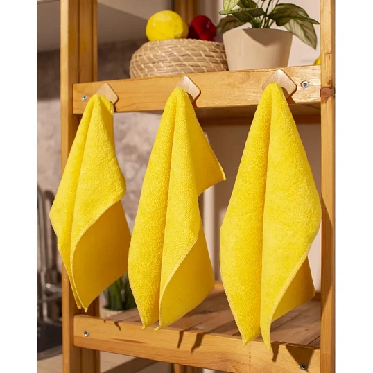 Салфетки хозяйственные Luscan Professional 300г/м2 30х30см 3шт/уп желтые