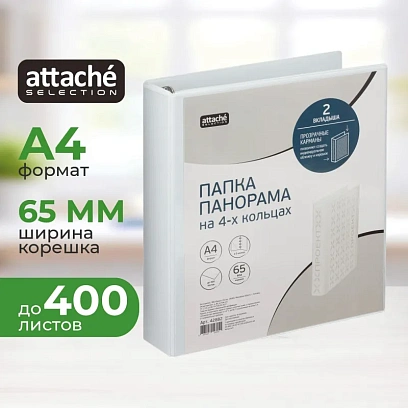 Папка Панорама на 4-х кольцах 65мм Россия