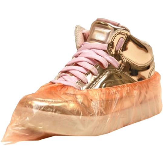 Бахилы детские н/с, п/э, Стандарт 1У, оранжевый, 50 пар/уп