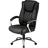 Кресло BN_Dt_EChair-561 TR рец. кожа черная, хром