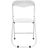 Стул складной каркас белый, кожзам белый РС 04