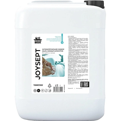 Мыло жидкое ПРОФ антибак(кож антис)Vortex/CleanBoxJoySept(5кг/5л)б/цв и зап