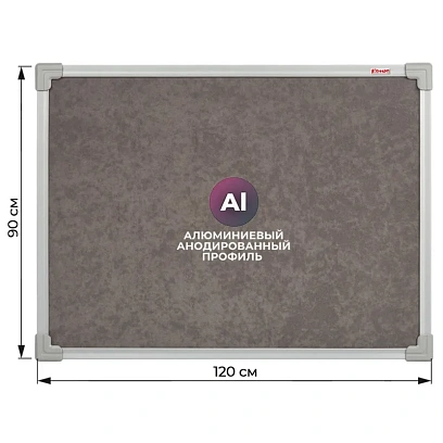 Доска Софтборд текст.90х120 Комус серый агат