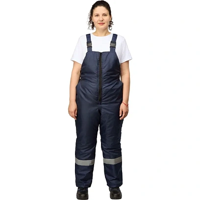 Полукомбинезон рабочий зимний женский з46-ПК синий (р.44-46) 182-188