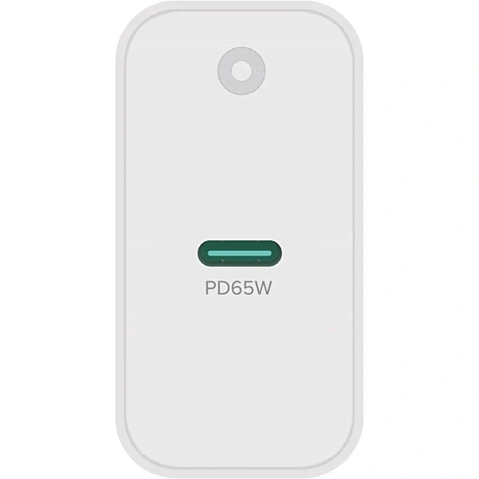 Зарядное устройство сетевое PERO TC16 GaN, USB-C PD, 65W белый