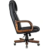 Кресло VB_ Бюрократ T-9933Walnut черный эко.кожа крестов. металл/дерево