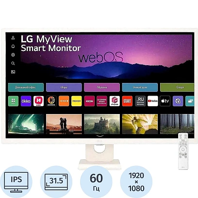 Монитор LG (32SR50F-W)31,5/FHD/IPS/60Hz/250cd/5ms/HDMI