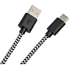 Кабель PERO DC-04 Type-C, 3А, 2м, Silver-black (Fast Charge)