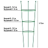 Опора для растений Круглая (3 кольца) металл h75см, 466338