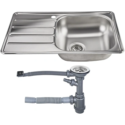 Мойка Комплект Юкинокс Гранд GRM780.480 -GT6K 1R&S701 с выпуском нерж сталь