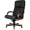 Кресло VB_ Бюрократ T-9933Walnut черный эко.кожа крестов. металл/дерево