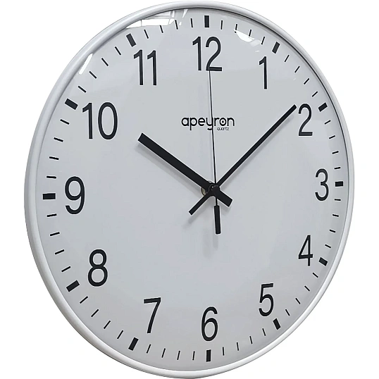 Часы настенные, круглые, цвет корпуса белый, d30, Apeyron PL251254