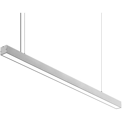 Светильник светодиодный линейный, подвесной, 24Вт, 4000К, IP40, серебряный