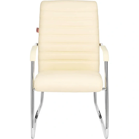 Конференц-кресло BN_TQ_Echair-806 VPU-1 кожзам бежевый, хром