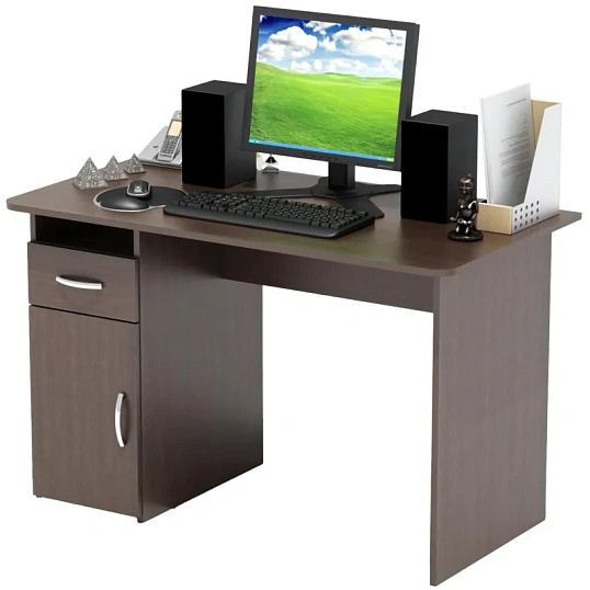 Стол компьютерный Сокол_Стол письменный СПм-03.1  с тумбой Венге