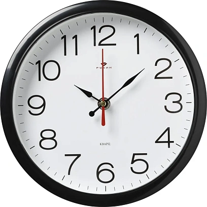Часы настенные круг d=22см, корпус черный Классика арт.2222-328