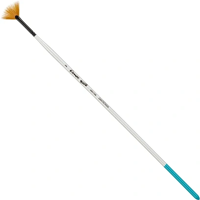 Кисть художественная Комус Арт синтетика мягкая, веерная, №2, длинная ручка