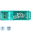 Флеш-память Smartbuy Glossy, 16Gb, USB 2.0, зел, SB16GBGS-G