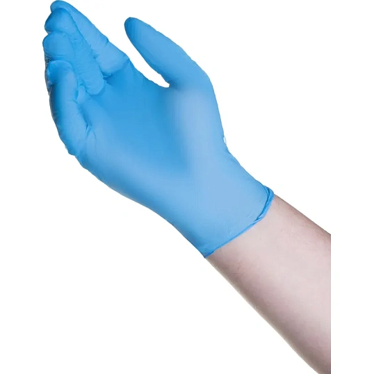 Перчатки нитрил., нестер., н/о, синий СЗМИ (S) 50пар/уп