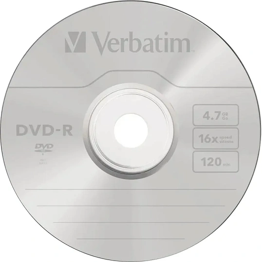 Носители информации DVD-R Verbatim 4.7Gb 16x bulk 10шт/уп (43729)
