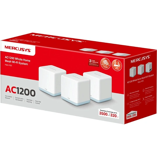Wi-Fi mesh система Mercusys Halo H30(3-pack) AC1200 3шт/уп